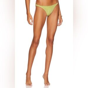 NWOT Baobab Nala Metallic Bikini Bottom Jade Green